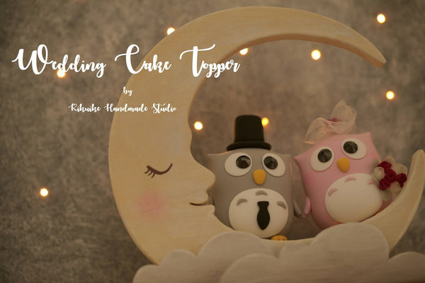 owls Wedding Cake Topper