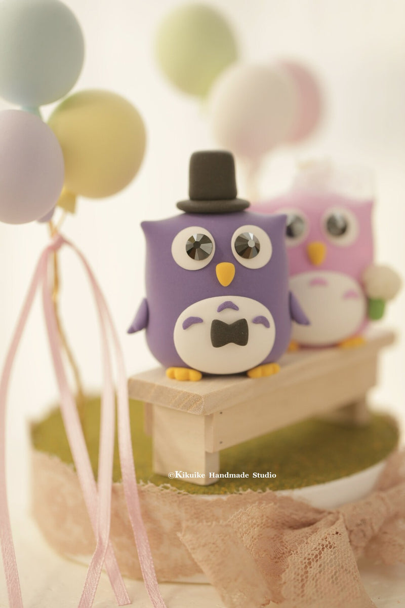 owls Wedding Cake Topper