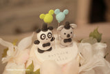 koala and panda wedding cake topper