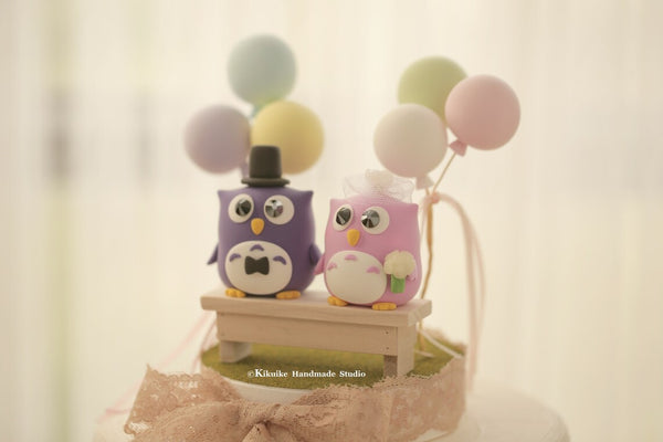 owls Wedding Cake Topper