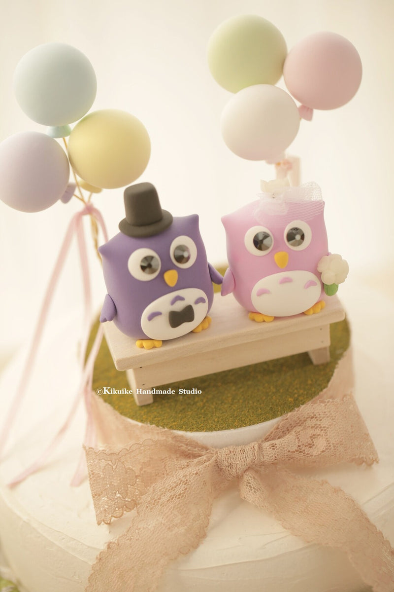 owls Wedding Cake Topper