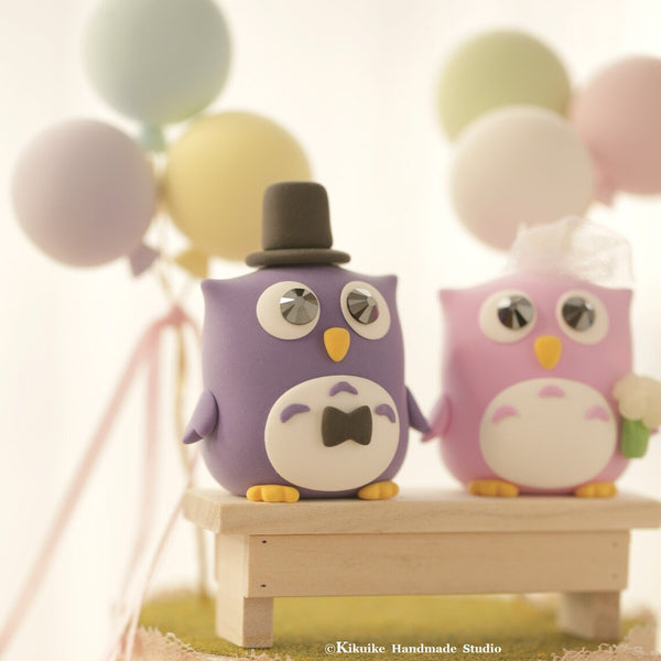 owls Wedding Cake Topper