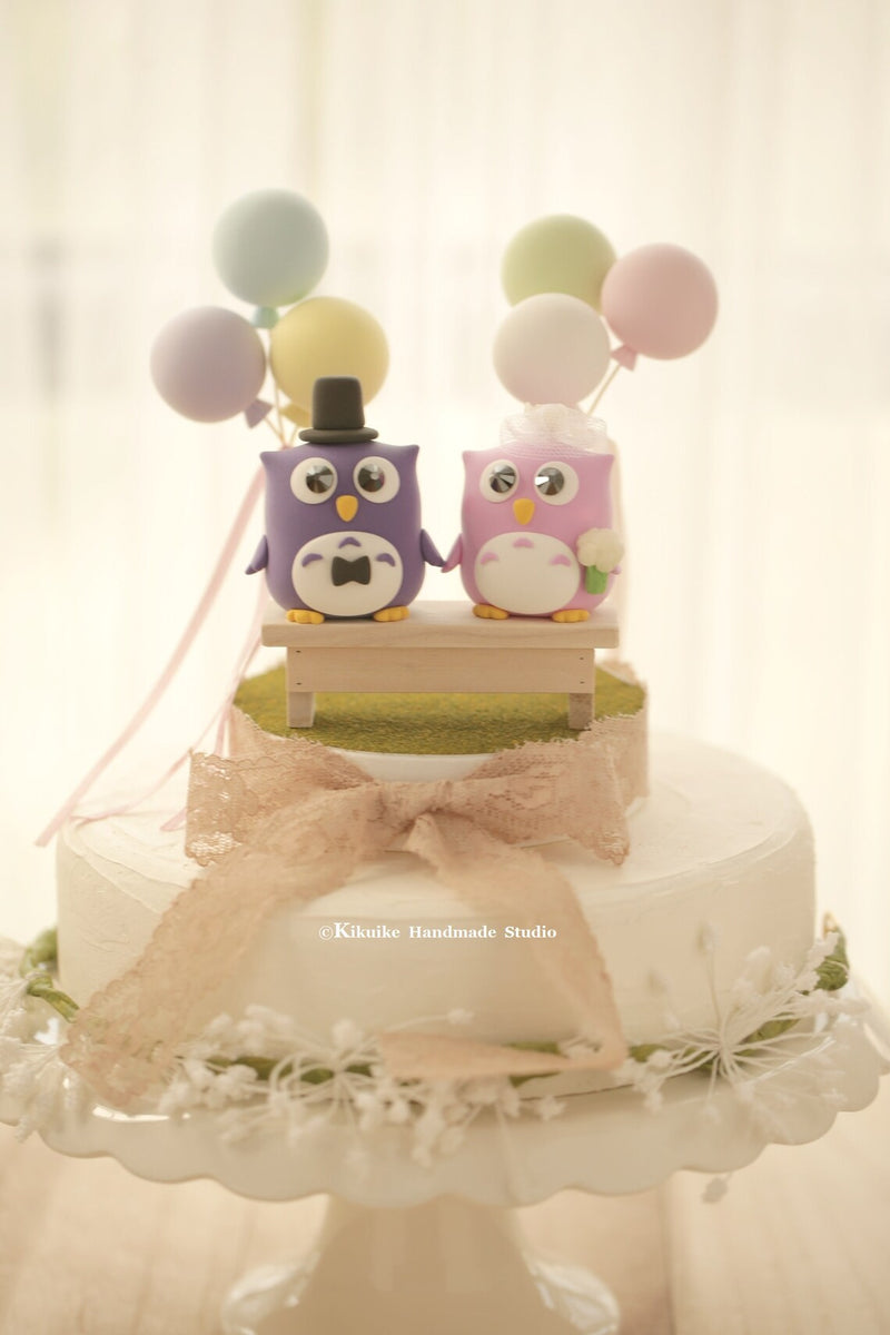 owls Wedding Cake Topper