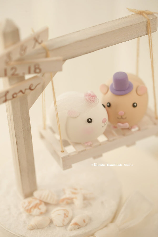 guinea pigs wedding cake topper