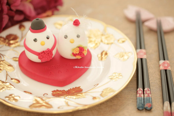 Chinese wedding love birds Wedding Cake Topper