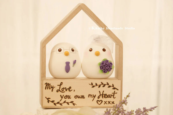 love birds Wedding Cake Topper