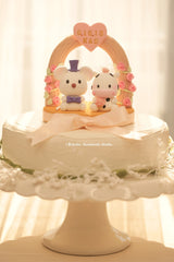 mouse and cow wedding cake topper