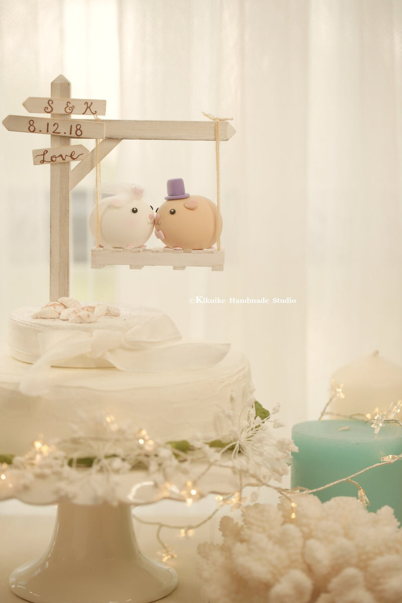 guinea pigs wedding cake topper