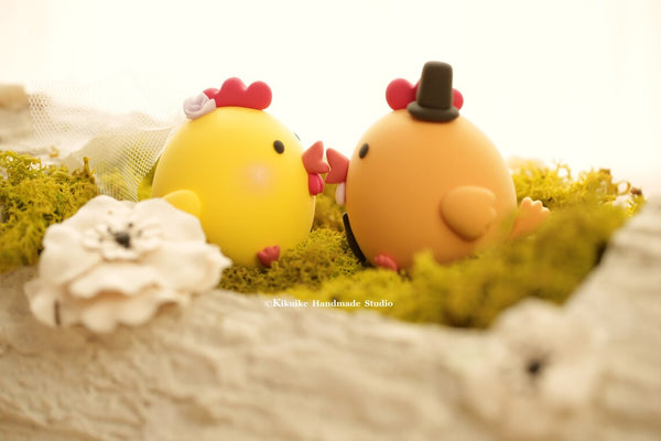 chicken wedding cake topper