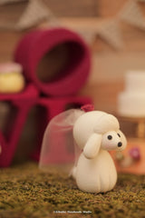 poodle and bulldog wedding cake topper