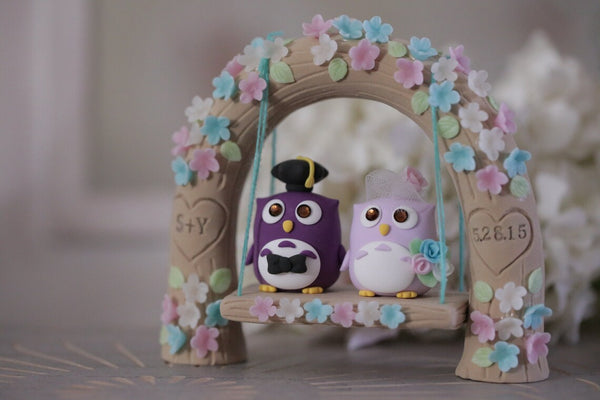 owls Wedding Cake Topper