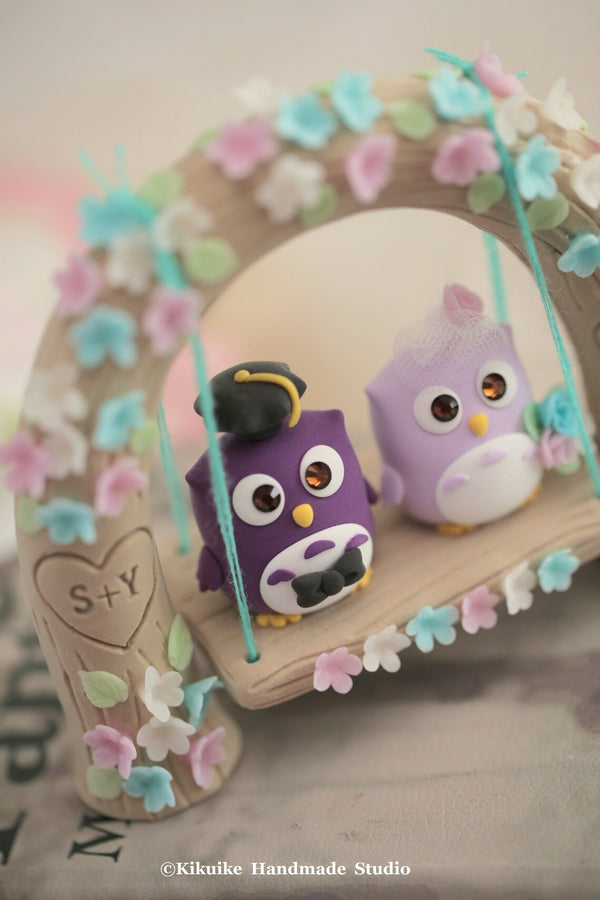 owls Wedding Cake Topper