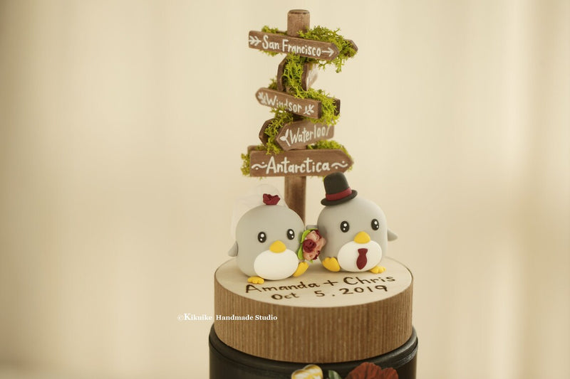 Penguins Wedding Cake Topper