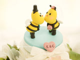Kissing Bees wedding cake topper