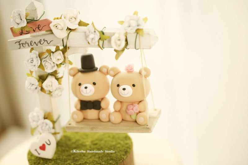 bear wedding cake topper