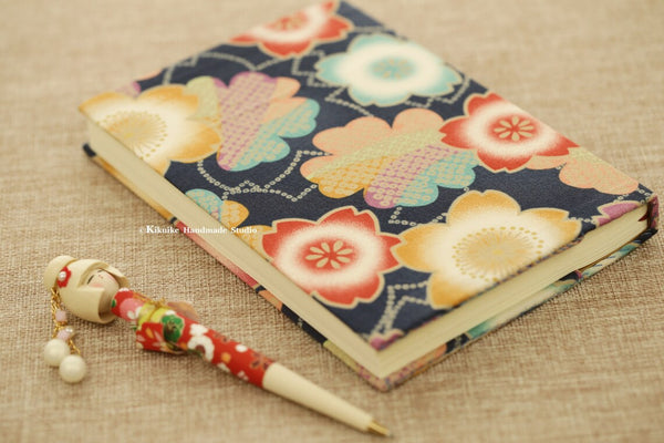 Handmade Japanese kimono fabric cover journal,S02