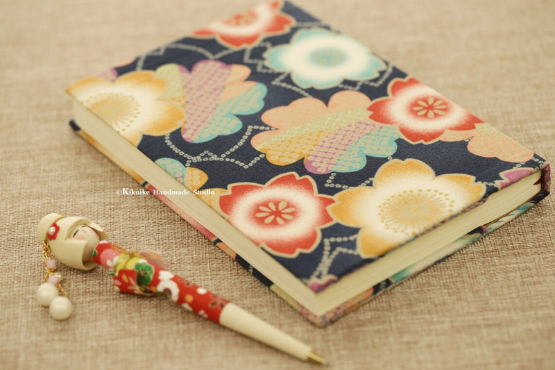 Handmade Japanese kimono fabric cover journal