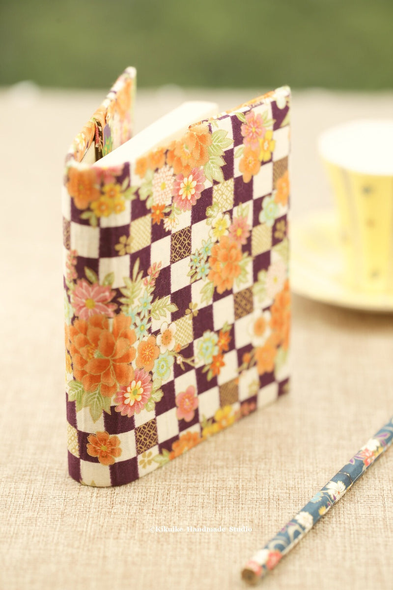 Handmade Japanese kimono fabric cover journal,S07