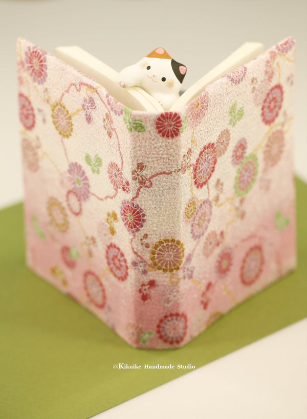 Handmade Japanese kimono fabric cover journal