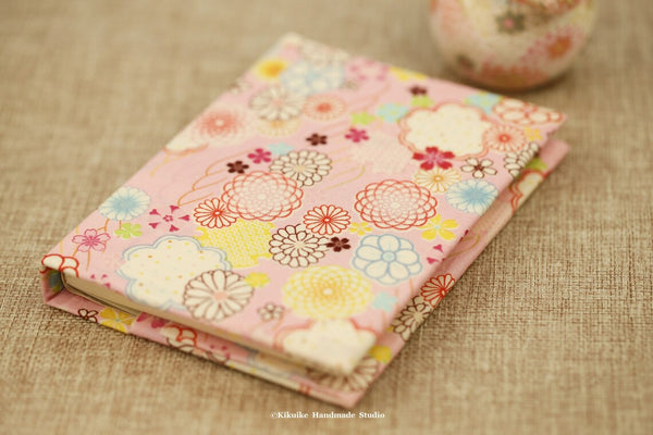 Handmade Japanese kimono fabric cover journal