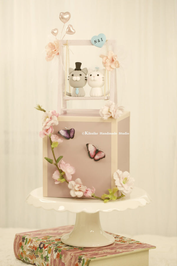 kitty wedding cake topper,cat wedding cake topper