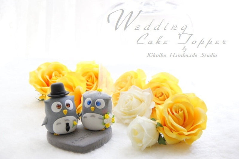 owls Wedding Cake Topper