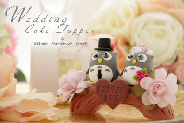 owls Wedding Cake Topper