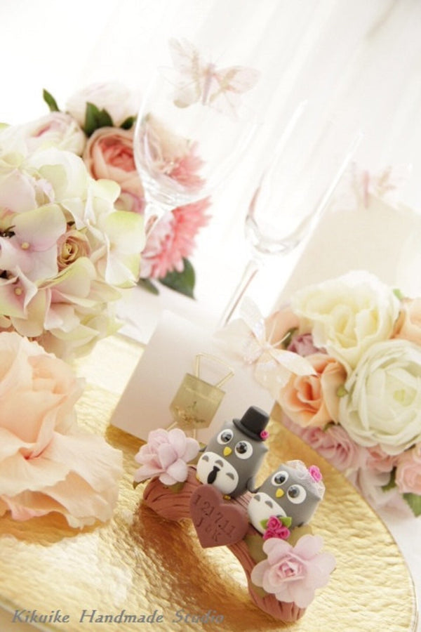 owls Wedding Cake Topper