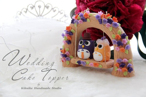 owls Wedding Cake Topper