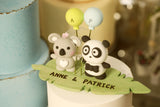 koala and panda wedding cake topper