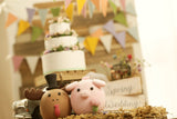 pig and moose wedding cake topper