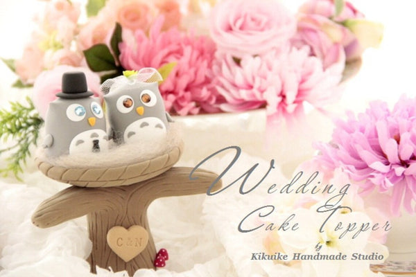 owls Wedding Cake Topper