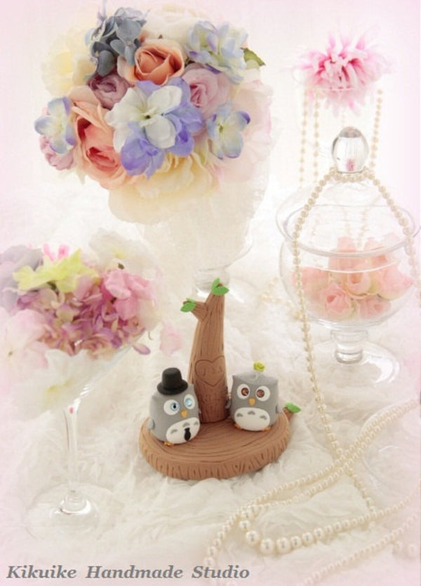 owls Wedding Cake Topper