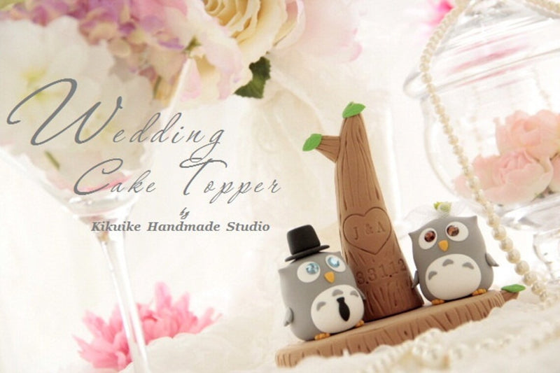 owls Wedding Cake Topper