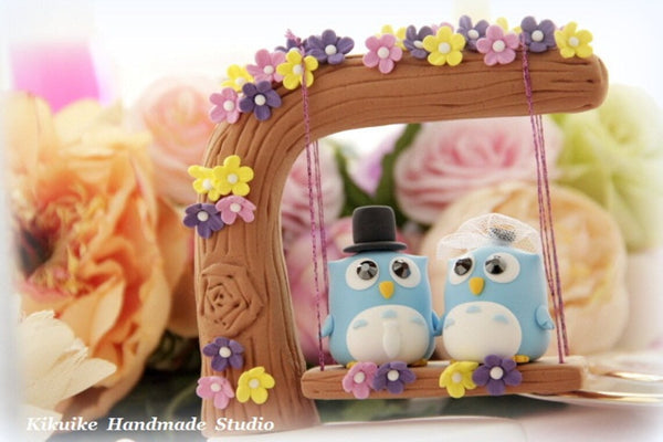 owls Wedding Cake Topper