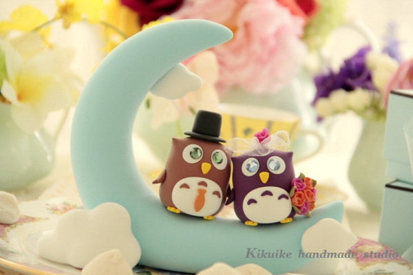 owls Wedding Cake Topper