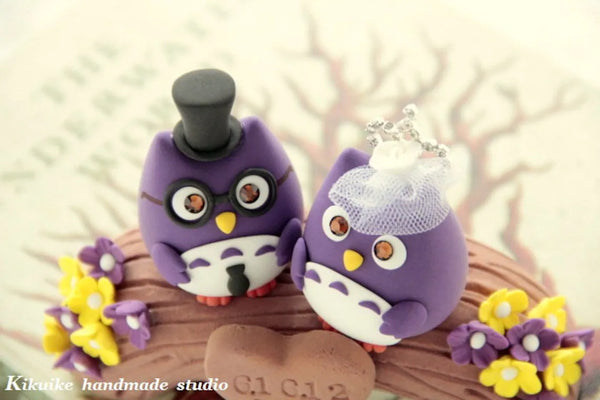 owls Wedding Cake Topper