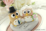 owls Wedding Cake Topper