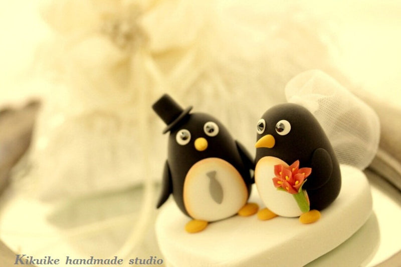 Penguin Wedding Cake Topper