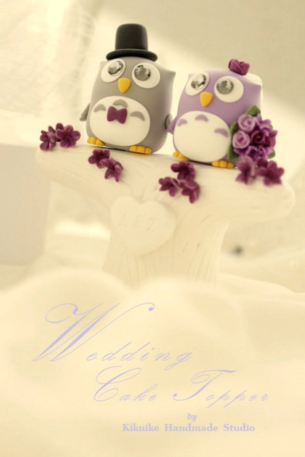owls Wedding Cake Topper