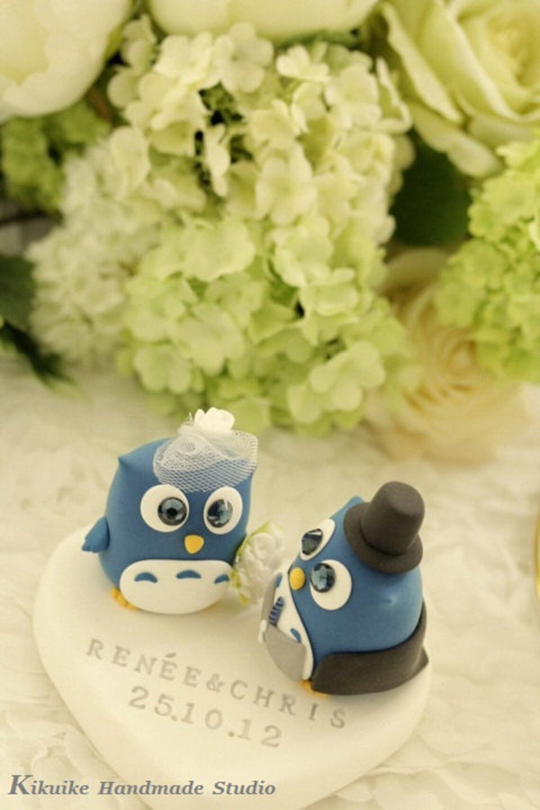 owls Wedding Cake Topper