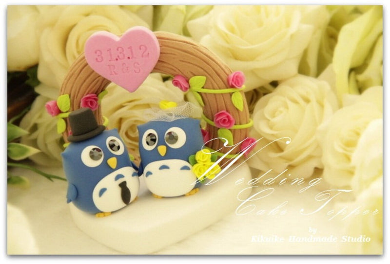 owls Wedding Cake Topper