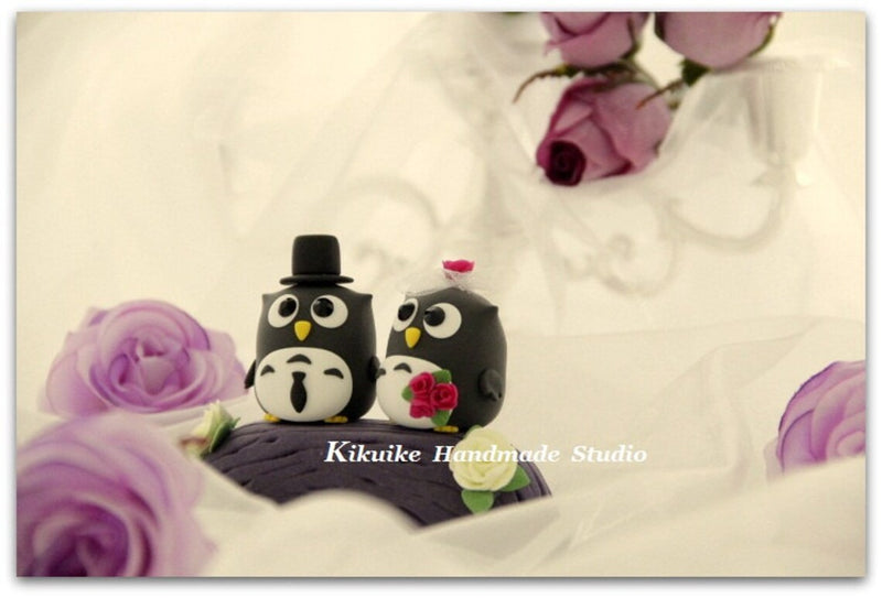 owls Wedding Cake Topper