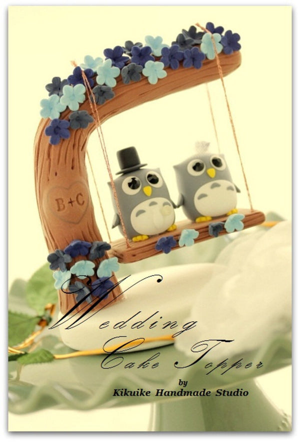 owls Wedding Cake Topper