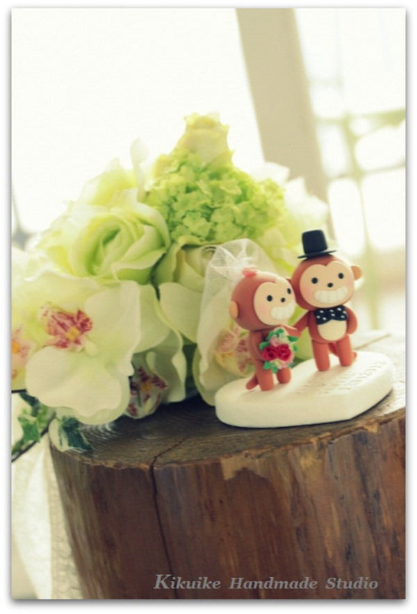 monkey wedding cake topper