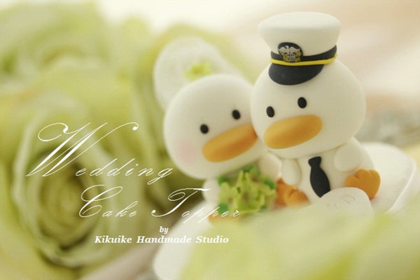 Duck wedding cake topper