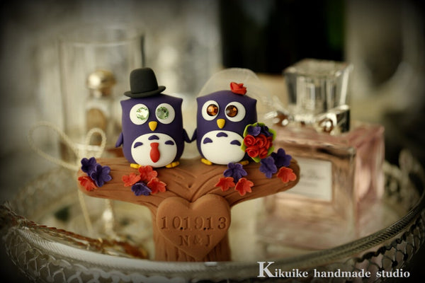 owls Wedding Cake Topper