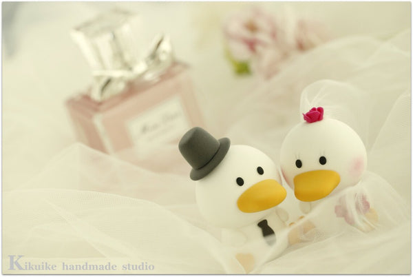 Duck wedding cake topper