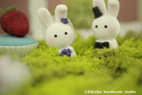 bunny and rabbit wedding cake topper