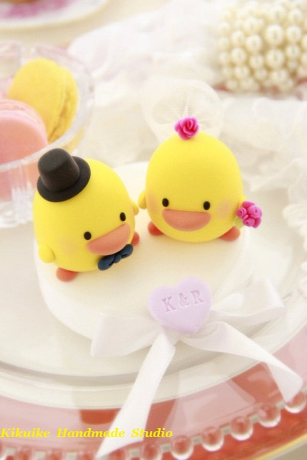 Duck wedding cake topper